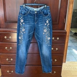 Vintage American Blues Embroidered jeans women’s straight leg